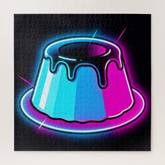 Neon-Jelly-Glow-Dessert-Kunst Puzzle (Vertikal)