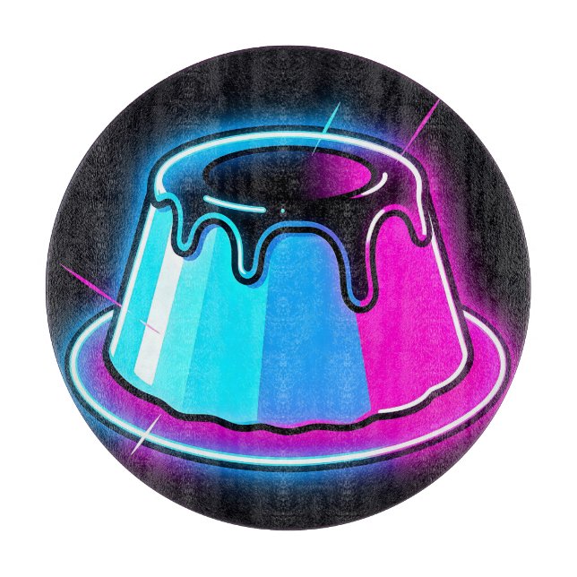 Neon-Jelly-Glow-Dessert-Kunst Schneidebrett (Vorderseite)