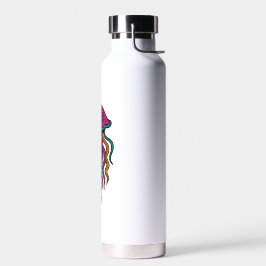 Neon Jellyfish Water Bottle – Trippy Sea Vibes Trinkflasche