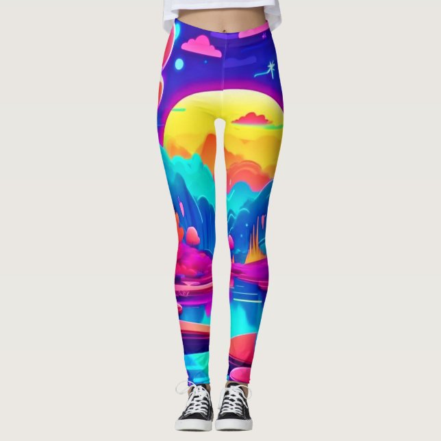Neon Jungle Dream Leggings (Vorderseite)