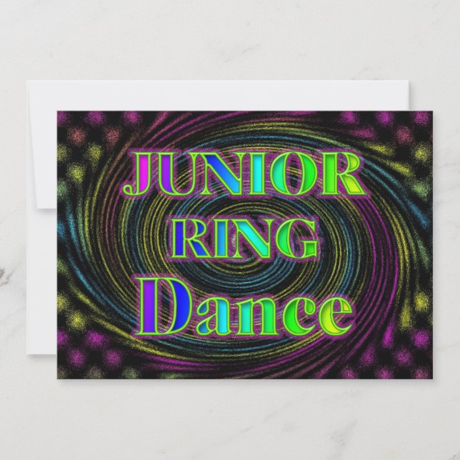 NEON JUNIOR RING INVITATION EINLADUNG (Vorderseite)