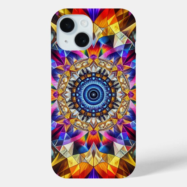 Neon Kaleidoscope Design Case-Mate iPhone Hülle (Rückseite)