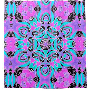Neon Kaleidoskop, Mandala Duschvorhang