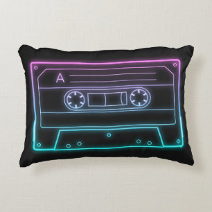Neon-Kassette Retro-Ästhetik-Wurfkissen Dekokissen