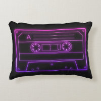 Neon-Kassette Retro-Ästhetik-Wurfkissen