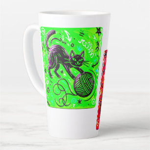 Neon-Katze-Kaffeetasse Milchtasse