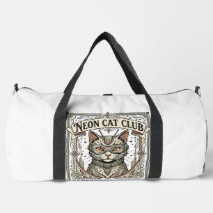 Neon-Katzen-Club Katze Cyberpunk Vintage-Vektor-Ar Duffle Bag