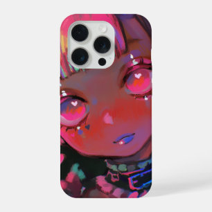 Neon Kawaii Dämonen-Mädchen Pastel-Goth iPhone 15 Pro Hülle