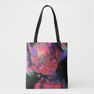 Neon Kawaii Dämonen Mädchen Pastell Goth