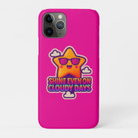 Neon Kawaii Star - "Shine Even on Cloudy Days"