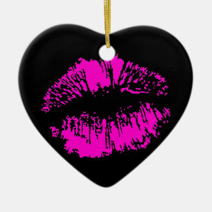 Neon Kiss Keramikornament
