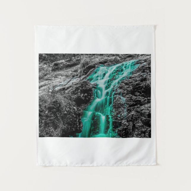Neon-Klassiker Wasserfall-Wandkunst  Wandteppich (Vorderseite)