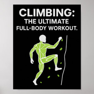 Neon-Kletter- Ganzkörper-Workout-Muskel-Diagramm-G Poster