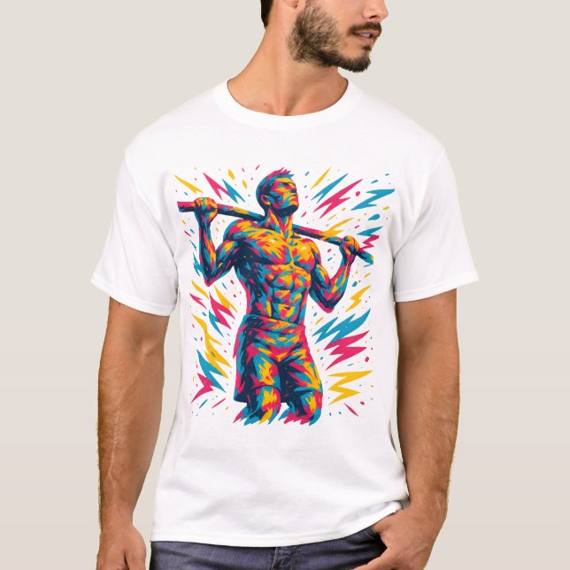 Neon Klimmzug T-Shirt (Vorderseite)