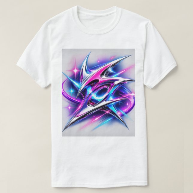 Neon-Kosmisches Bruchstück T-Shirt (Design vorne)