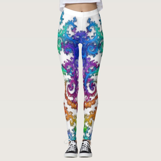 Neon-Kosmos-Spiral-Leggings Leggings (Vorderseite)