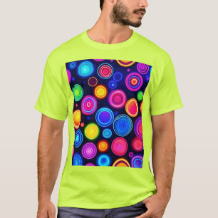 Neon-Kreis-Burst T-Shirt