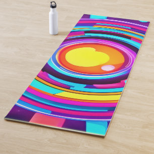 Neon-Kreis-Wirbelmuster Yogamatte