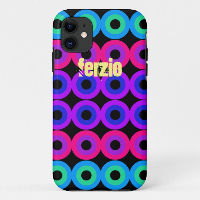 Neon-Kreise Case-Mate iPhone Hülle (Rückseite)