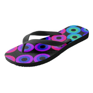 Neon-Kreise Flip Flops