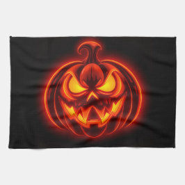 Neon-Kürbismonster Halloween-Küchenhandtuch Geschirrtuch