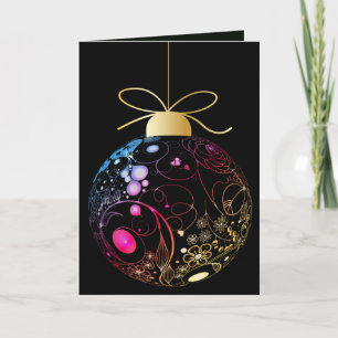 Neon Lacy Ornament Feiertagskarte