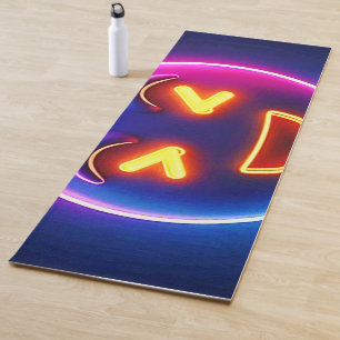 Neon Laughing Emoji Joy Yogamatte