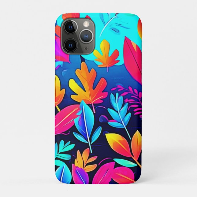 Neon Leaf Paradise Case-Mate iPhone Hülle (Rückseite)