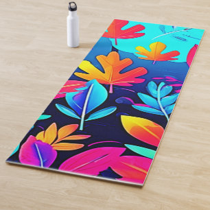 Neon Leaf Paradise Yogamatte