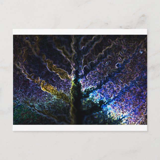 Neon Leaf Postkarte (Vorderseite)