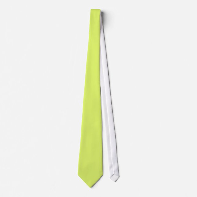 Neon Lemon Lime Green Solid Trend Farbe Hintergrun Krawatte (Vorderseite)