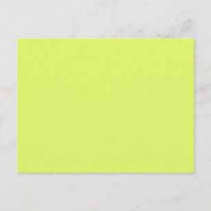 Neon Lemon Lime Green Solid Trend Farbe Hintergrun Postkarte