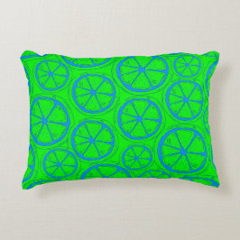 Neon Lemon Slice Boho Chic Dekokissen