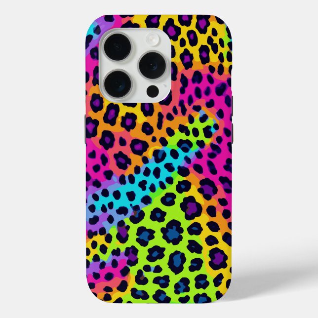 Neon Leopard Print Case-Mate iPhone Hülle (Rückseite)