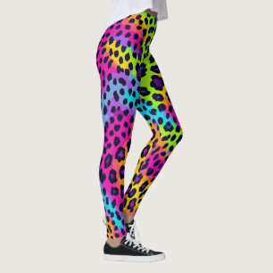 Neon Leopard Print Leggings
