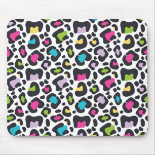 Neon Leopard Print Mousepad