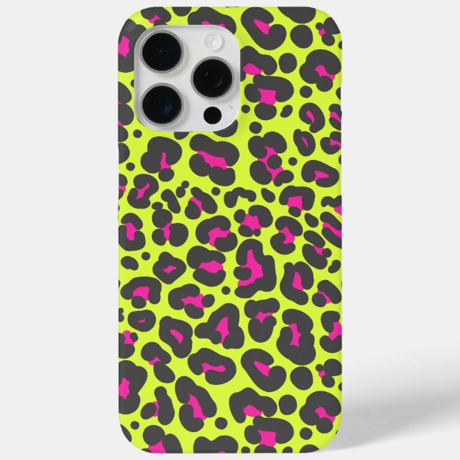 Neon Leopard Print Phone Case (Rückseite)