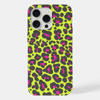 Neon Leopard Print Phone Case iPhone 15 Pro Max Hülle