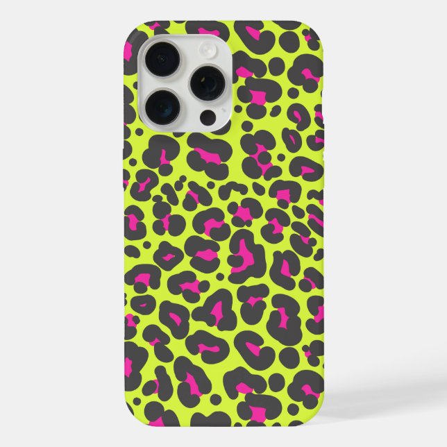 Neon Leopard Print Phone Case iPhone Hülle (Rückseite)