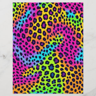 Neon Leopard Print Scrapbook