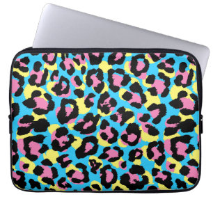 Neon Leopard Spots Muster Laptopschutzhülle