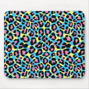 Neon Leopard Spots Muster Mousepad