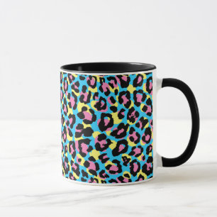 Neon Leopard Spots Muster Tasse