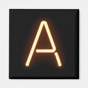 Neon Letter A Magnet