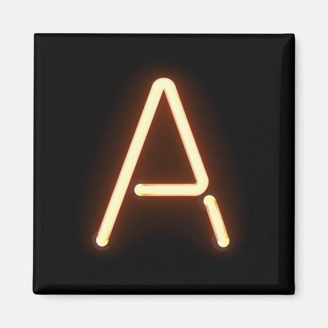 Neon Letter A Magnet (Vorne)