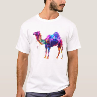 Neon-Leuchtendes Kamel-Kunstposter - Farbige Fanta T-Shirt