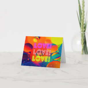 Neon Liebe, Liebe, Liebe! Dankeskarte