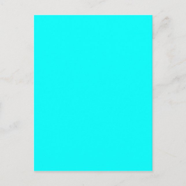 Neon light blue 00ffff postkarte (Vorderseite)