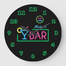 Neon Light Private Zuhause Bar Clock
