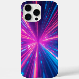 Neon Light Speed futuristische abstrakte Digitalku iPhone 16 Pro Max Hülle